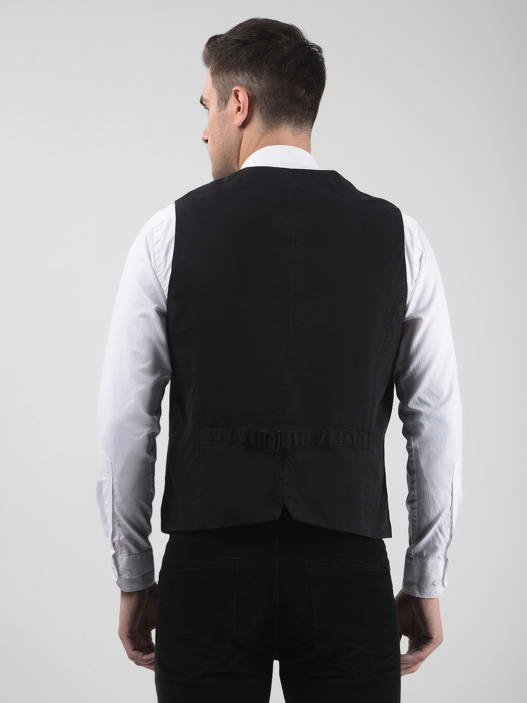 Numero Uno Men Solid Black Waistcoat